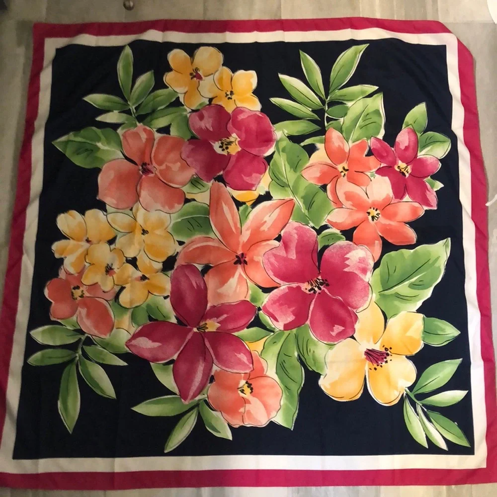 Silk Floral Scarf
